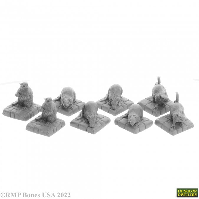 Reaper Dungeon Dwellers - Dire Rats (8) - 07036