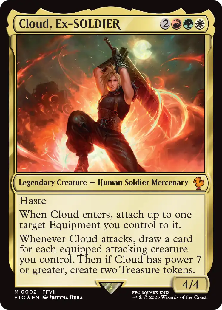Cloud, Ex-SOLDIER - Final Fantasy Commander - Magic The Gathering card