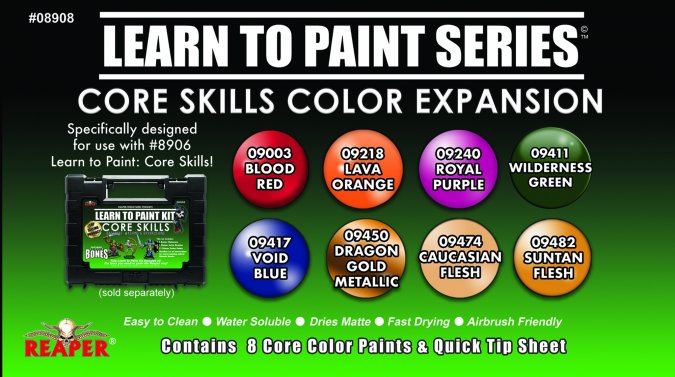 Reaper Learn to Paint Kit: Core Skills Color Expansion - 08908