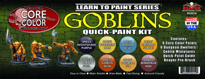 Reaper Learn to Paint: Goblins Quick-Paint Kit - 09914