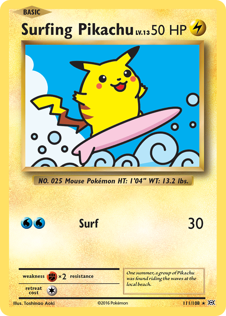 Surfing Pikachu (Evolutions) 111