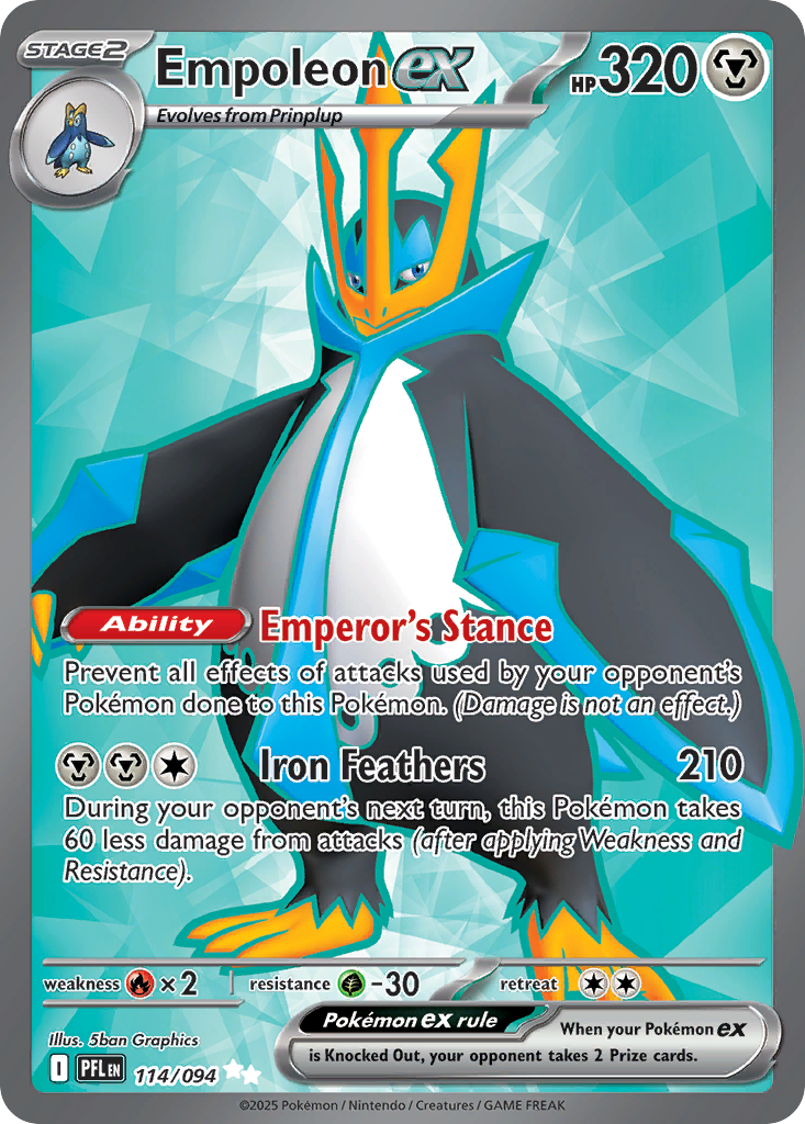 Empoleon ex (Phantasmal Flames) 114