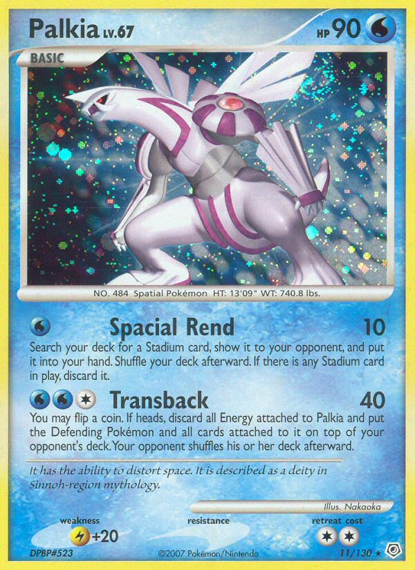 Pokemon Trading Card Game card Palkia, Diamond & Pearl, card number 11