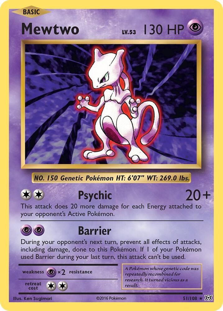 Pokemon Evolutions Mewtwo 51/108