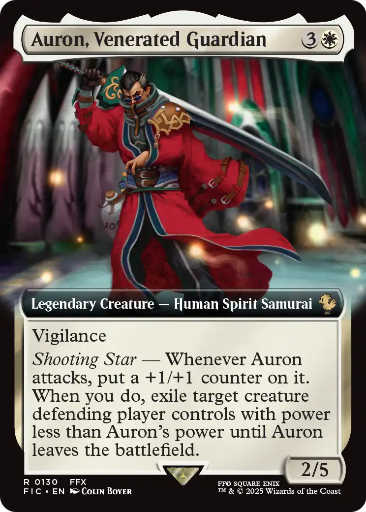 Auron, Venerated Guardian - Final Fantasy Commander - Magic The Gathering card