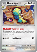 Pokemon Trading Card Game card Dudunsparce, Temporal Forces, card number 129