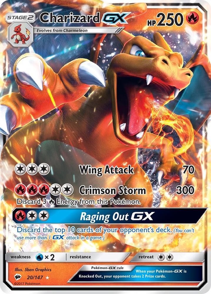 Pokemon Burning Shadows Charizard GX 20/147