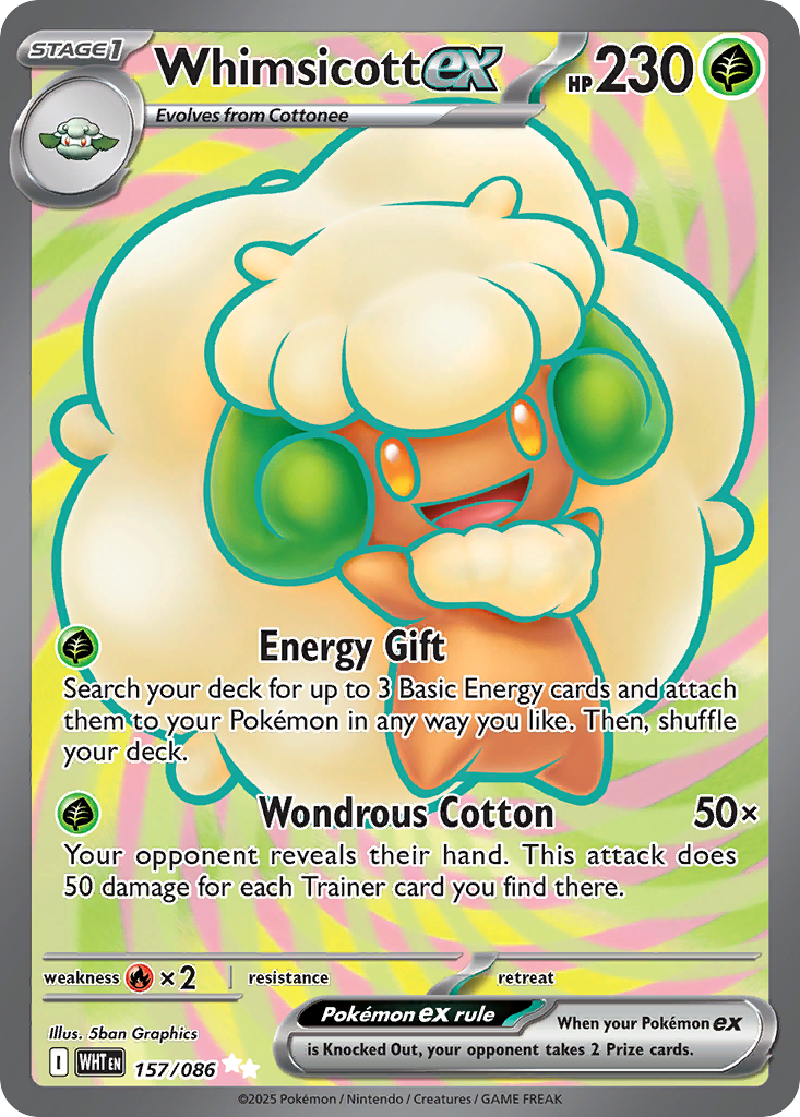Whimsicott ex (White Flare) 157