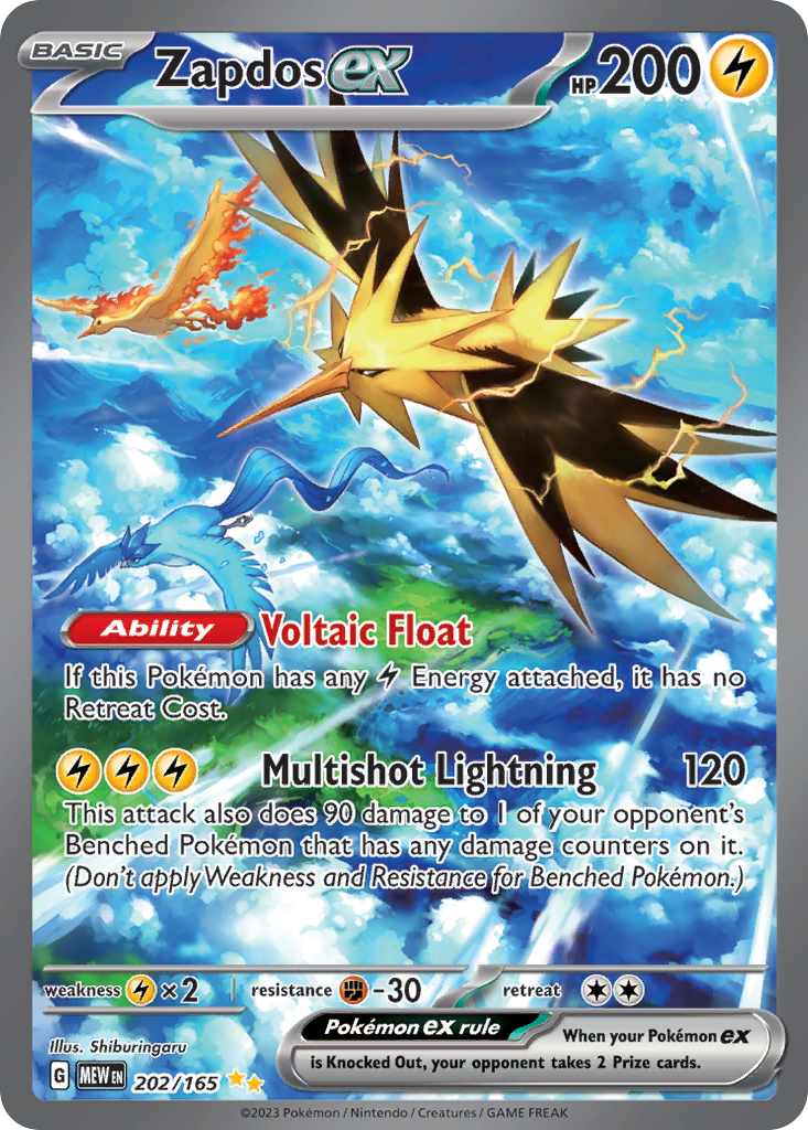 Zapdos ex 202/165, 151