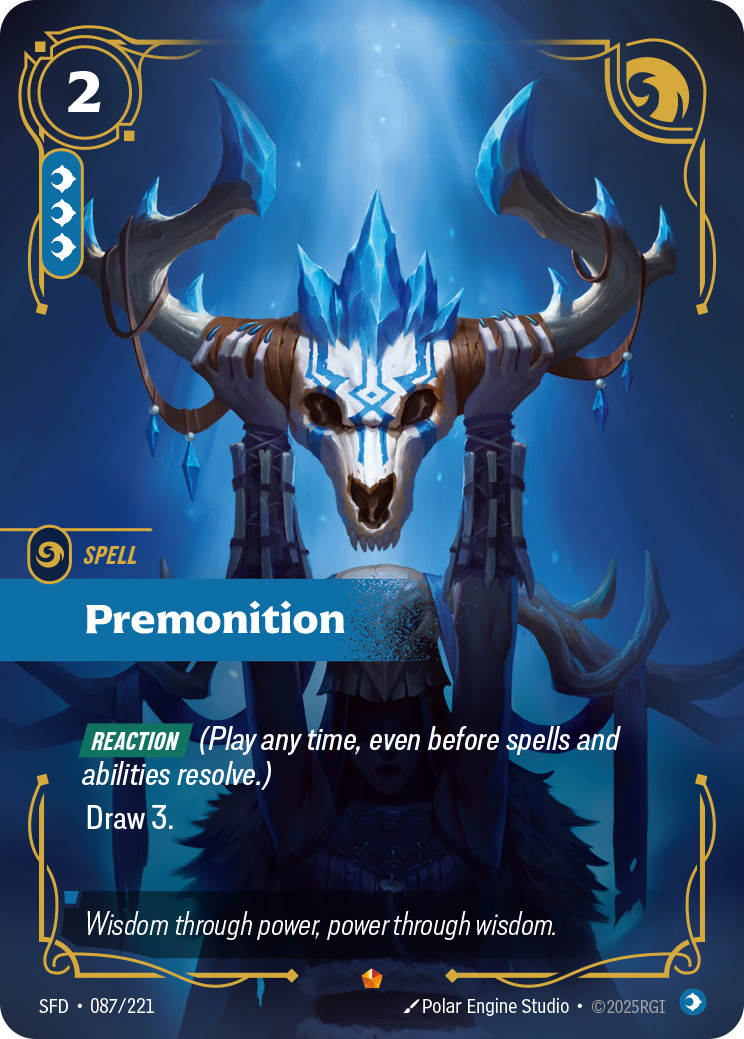 Riftbound Spiritforged Premonition 087/221 Epic trading card