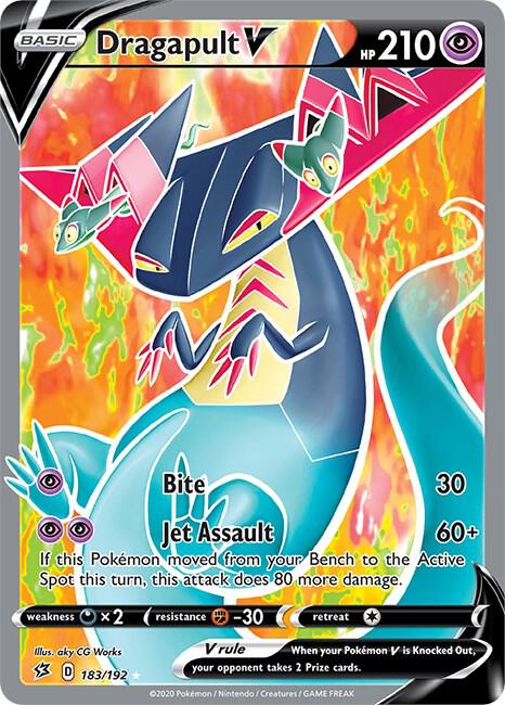 Pokemon Rebel Clash Dragapult V (Full Art) 183/192