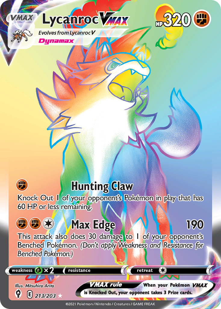 Lycanroc VMAX (Evolving Skies) 213