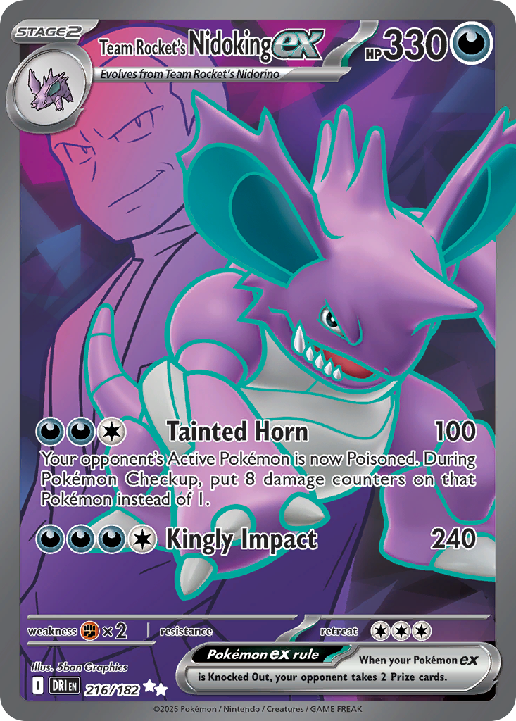 Team Rocket's Nidoking ex (Destined Rivals) 216