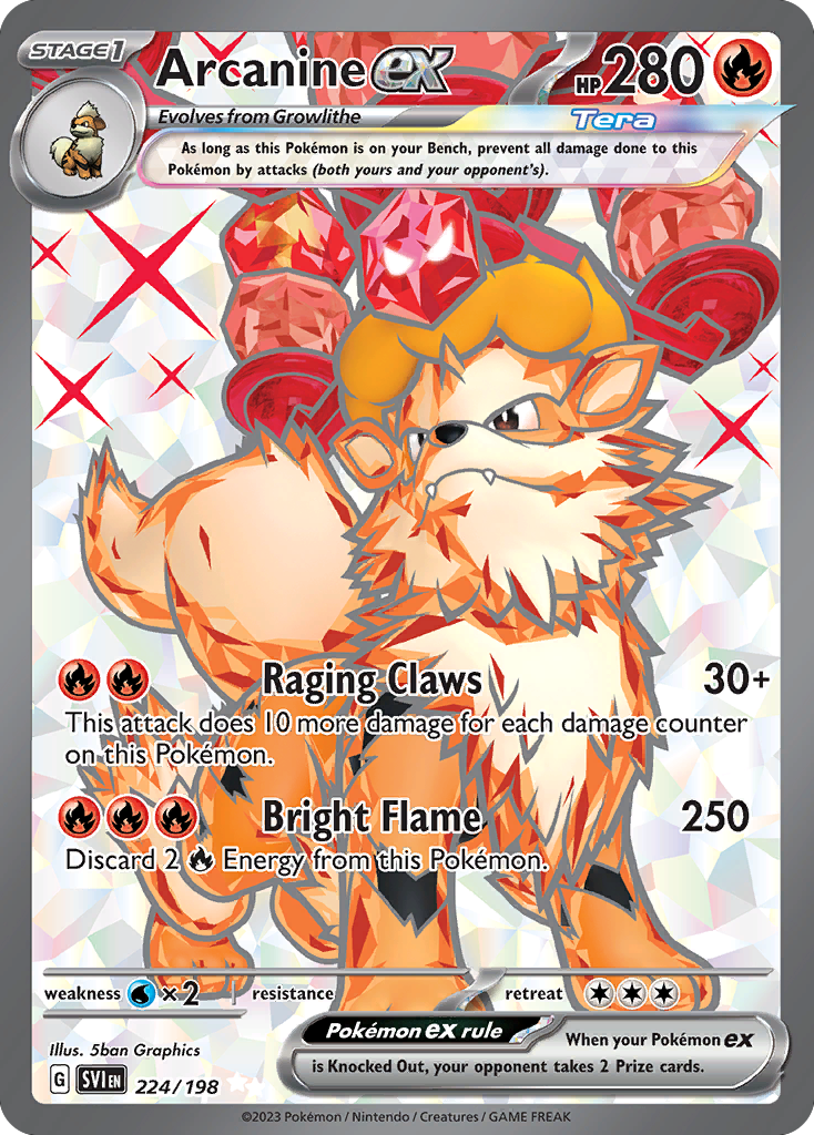 Arcanine ex (Scarlet & Violet) 224
