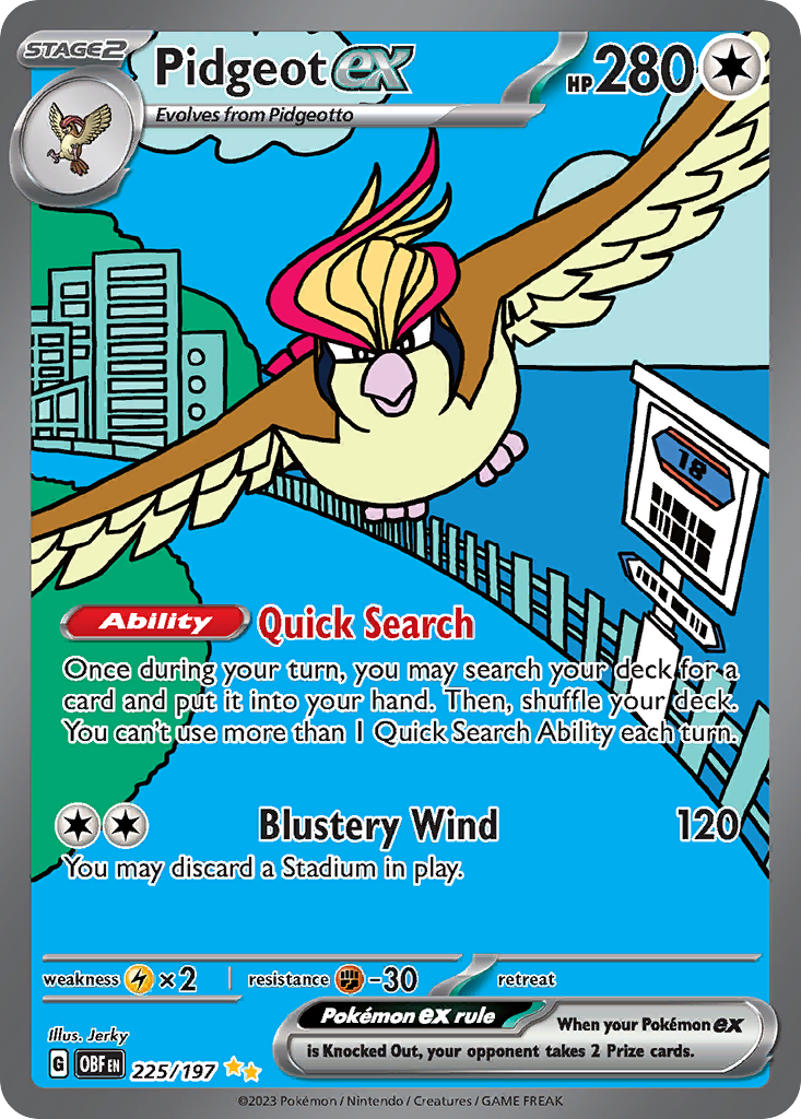 Pidgeot ex (Obsidian Flames) 225