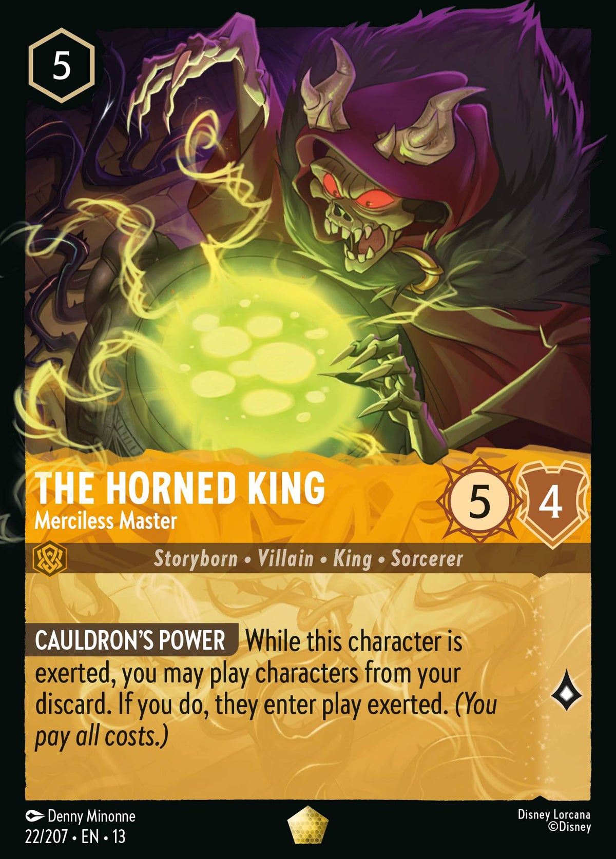 The Horned King - Merciless Master - Attack of the Vine! - Disney Lorcana card
