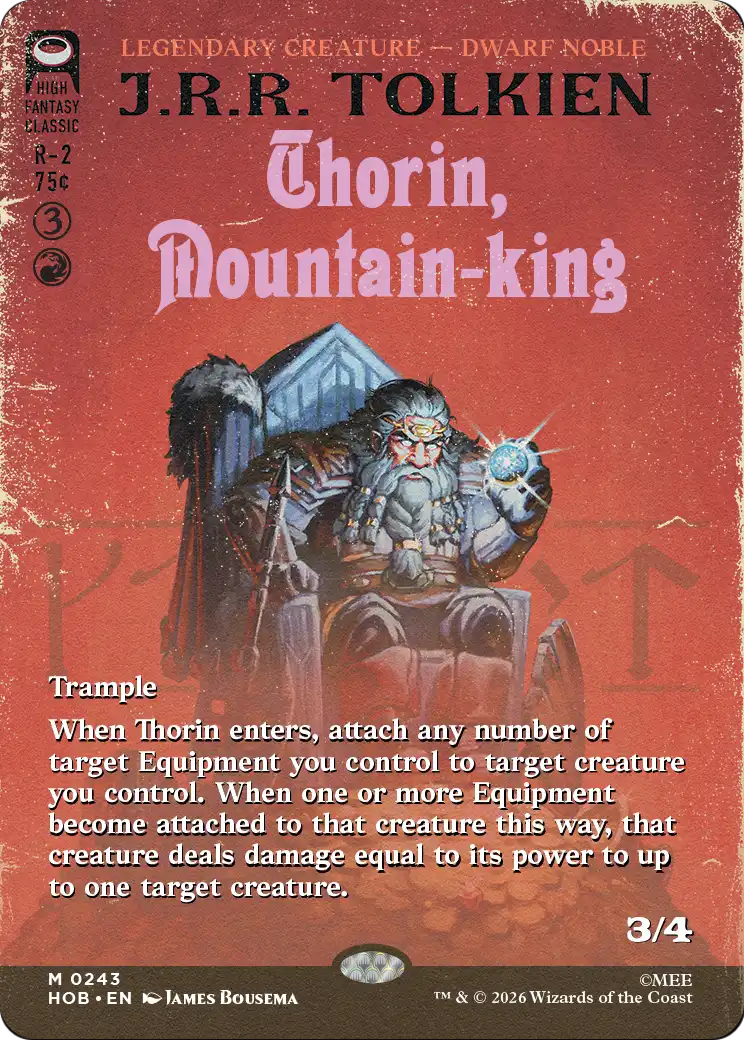 Thorin, Mountain-king - The Hobbit - Magic The Gathering card