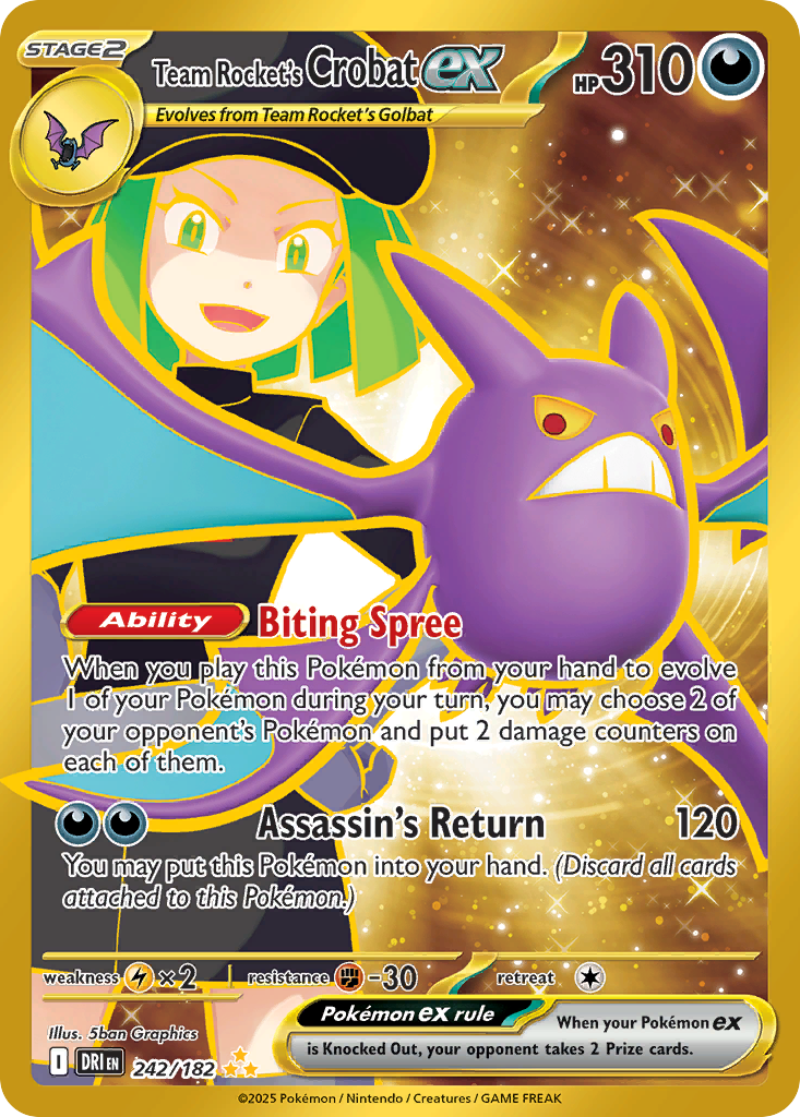 Team Rocket's Crobat ex (Destined Rivals) 242