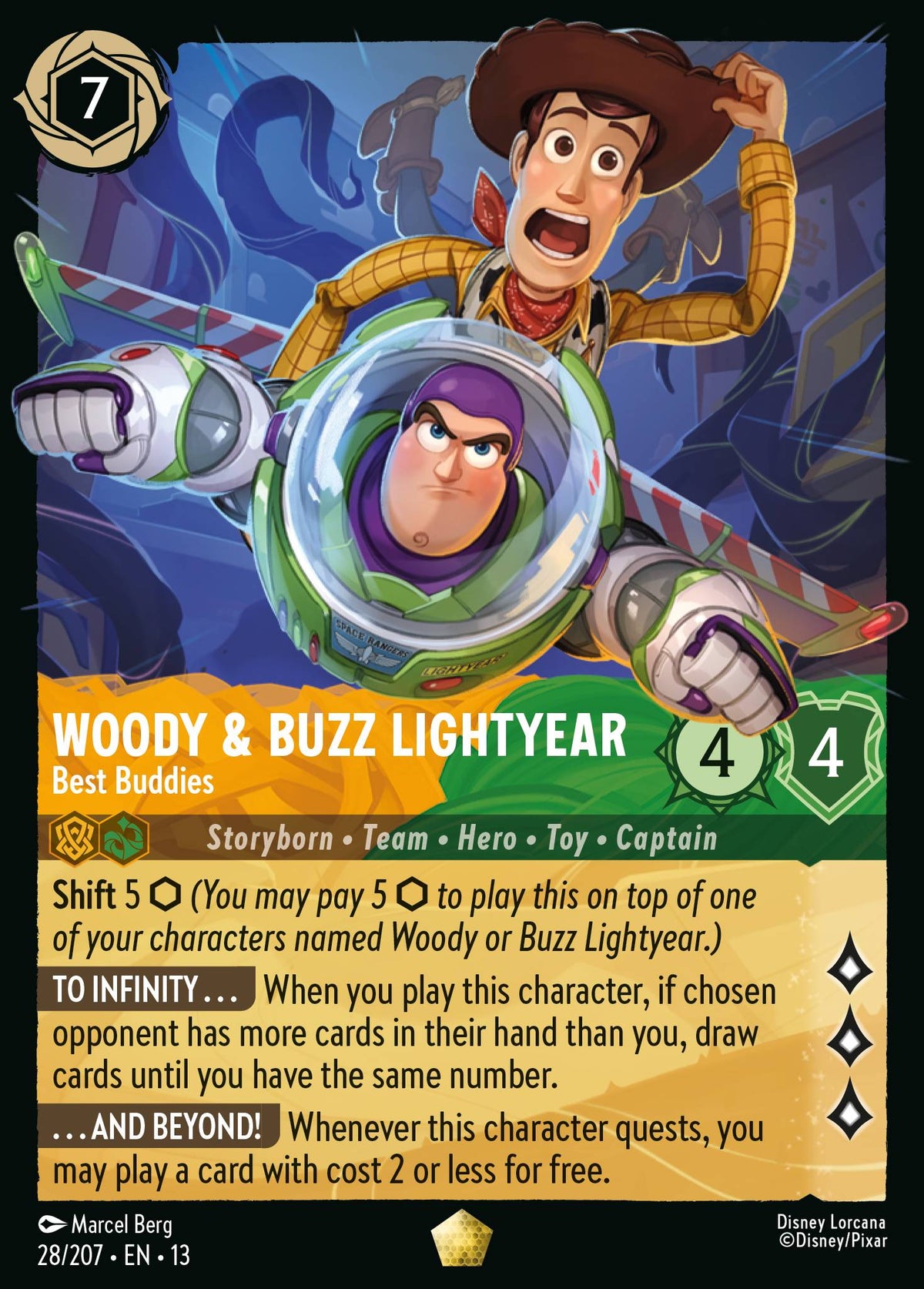 Woody & Buzz Lightyear - Best Buddies - Attack of the Vine! - Disney Lorcana card