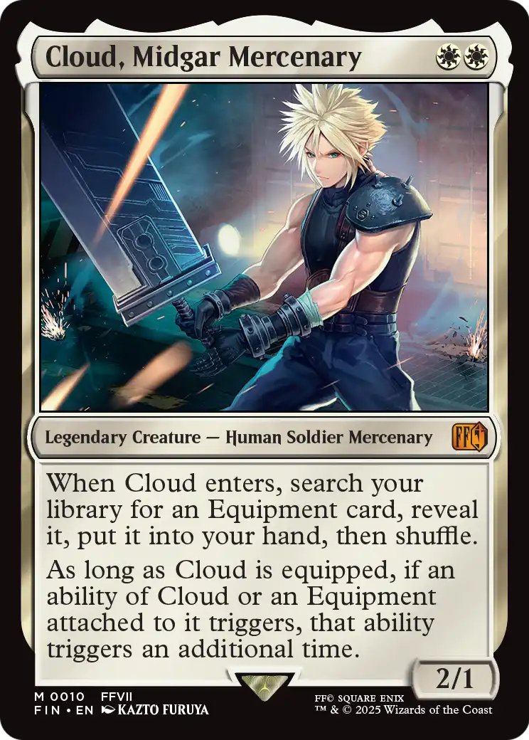 Cloud, Midgar Mercenary - Final Fantasy - Magic The Gathering card