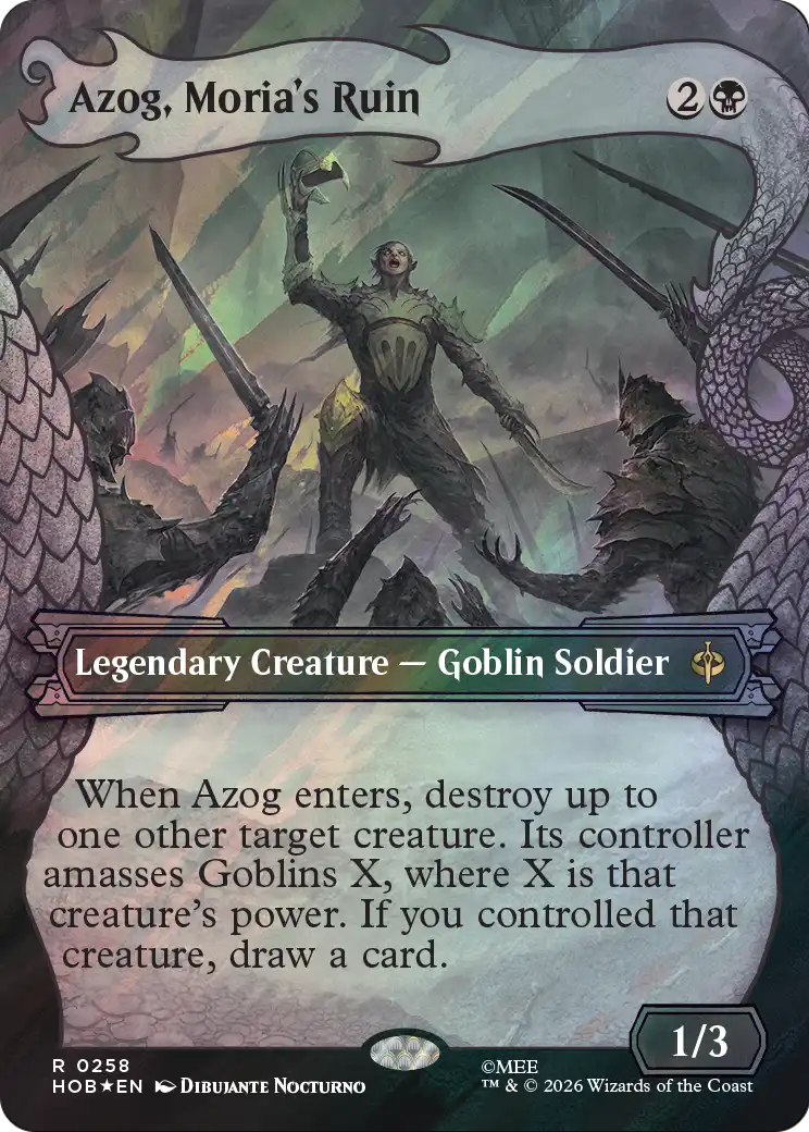 Azog, Moria's Ruin - The Hobbit - Magic The Gathering card