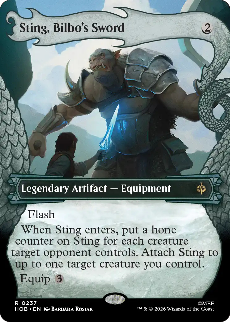 Sting, Bilbo's Sword - The Hobbit - Magic The Gathering card