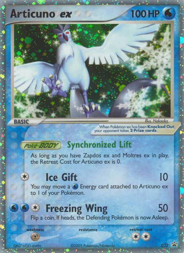 Pokemon Trading Card Game card Articuno ex, Nintendo Black Star Promos, card number 32