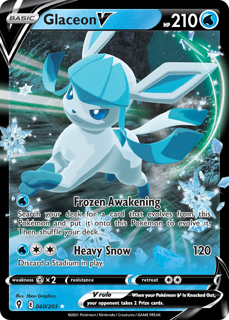 Glaceon V 40/203, Evolving Skies