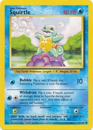 Pokemon Base Set (Unlimited) Squirtle 63