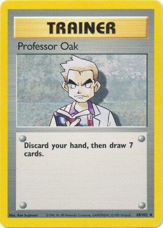 Pokemon Base Set (1st Edition) Professor Oak 88 Uncommon