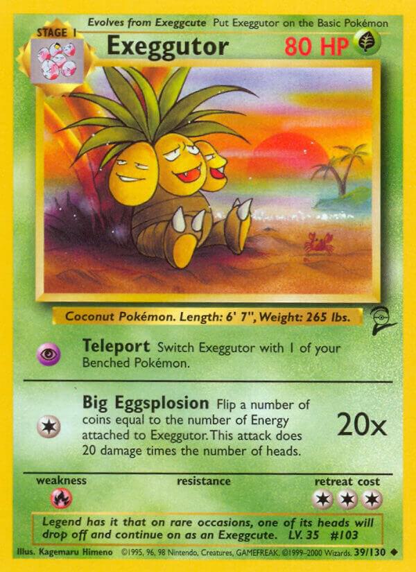 Pokemon Base Set 2 Exeggutor 39