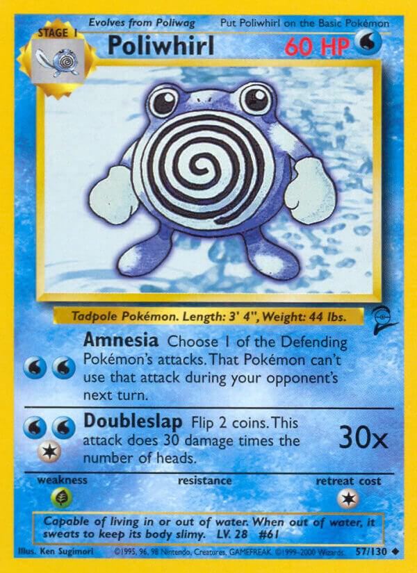 Pokemon Base Set 2 Poliwhirl 57