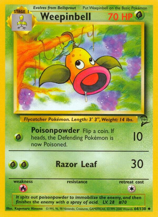 Pokemon Base Set 2 Weepinbell 64