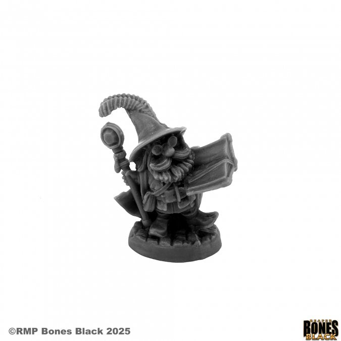 Hegwick Bombino, Gnome Wizard (Bones Black) Reaper Miniatures RPR 44229