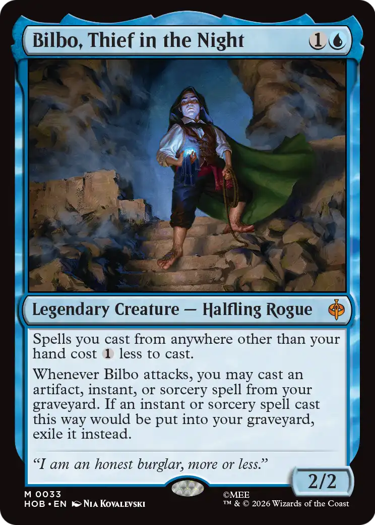 Bilbo, Thief in the Night - The Hobbit - Magic The Gathering card