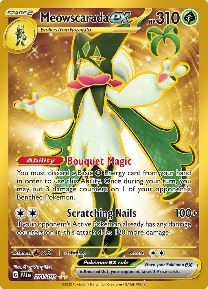 Pokemon Paldea Evolved Meowscarada ex 271/193