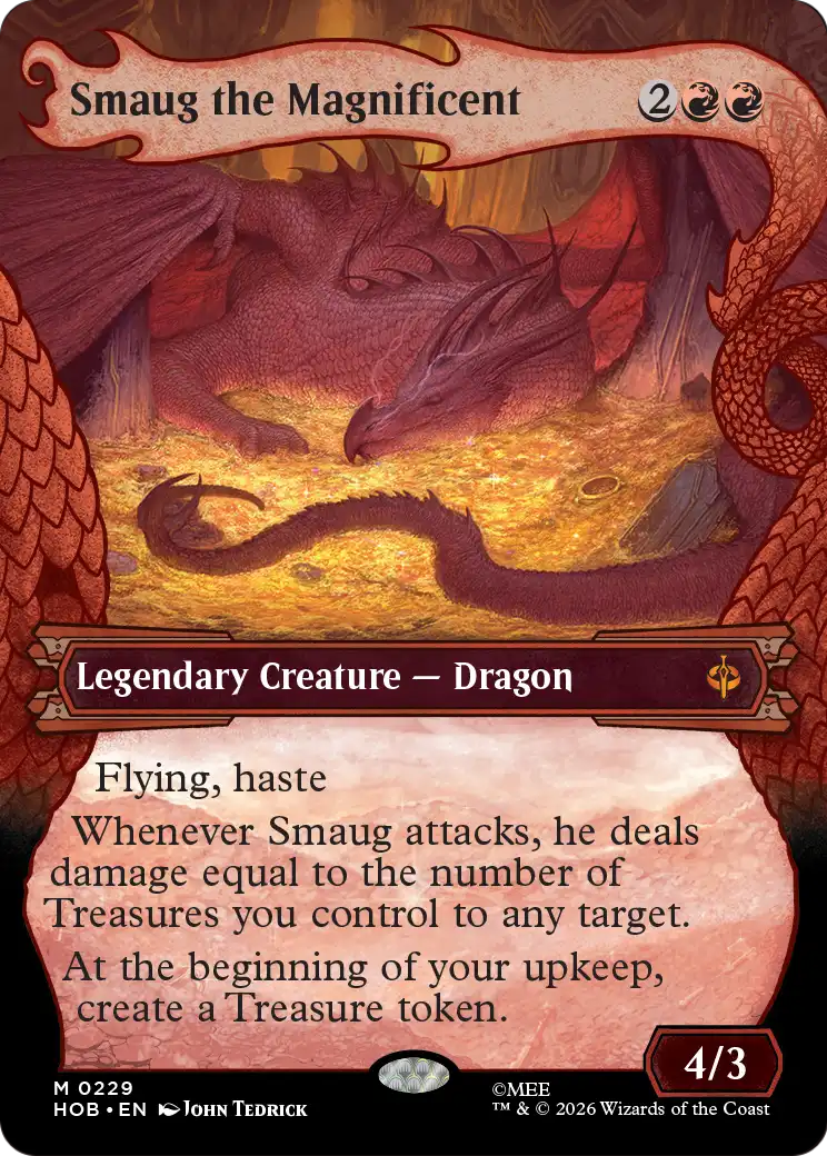 Smaug the Magnificent - The Hobbit - Magic The Gathering card