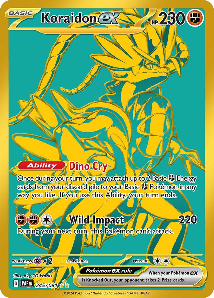 Pokemon Paldean Fates Koraidon ex 245/091