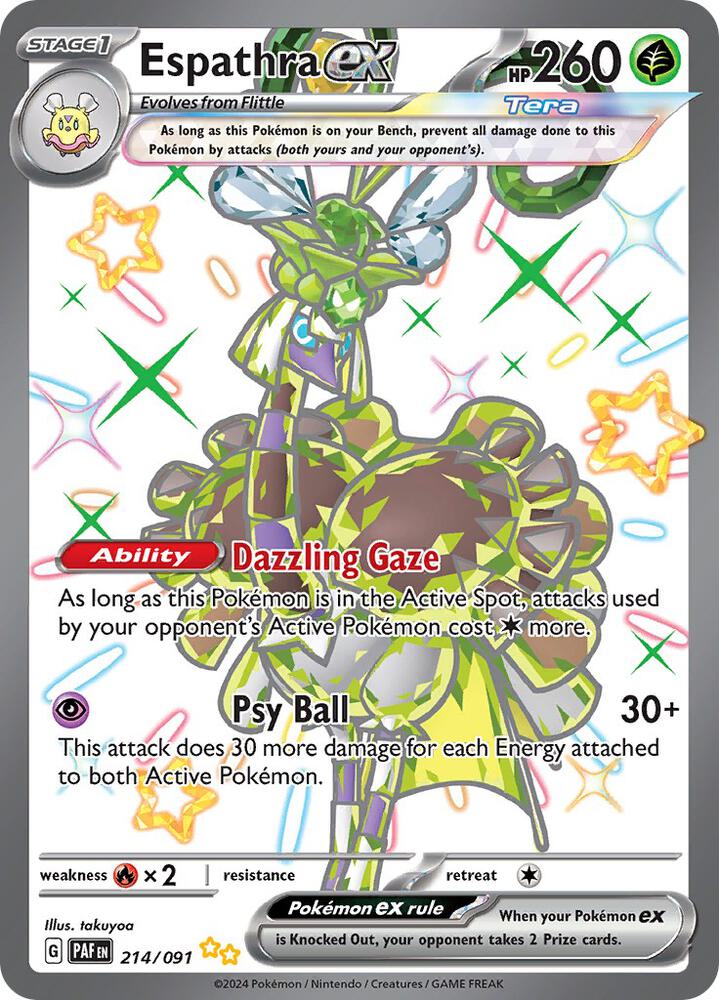 Pokemon Paldean Fates Espathra ex 214/091