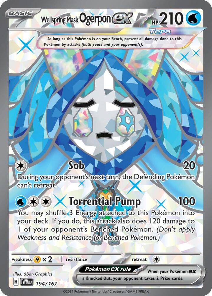 Pokemon Twilight Masquerade Wellspring Mask Ogerpon ex 194/167