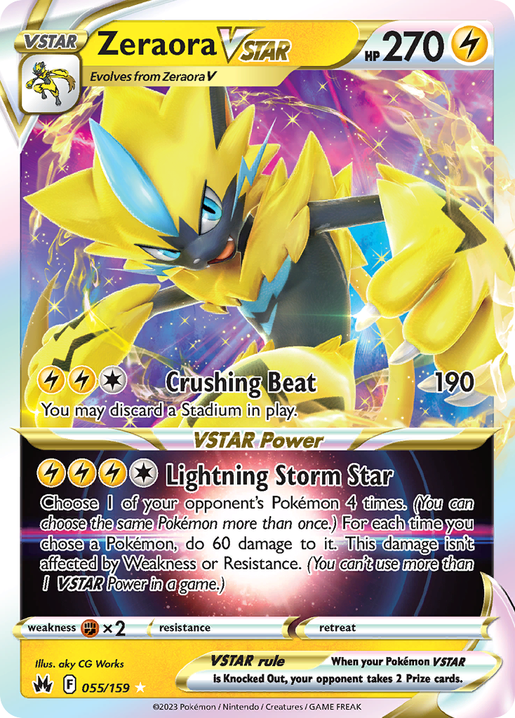 Zeraora VSTAR (Crown Zenith) 55