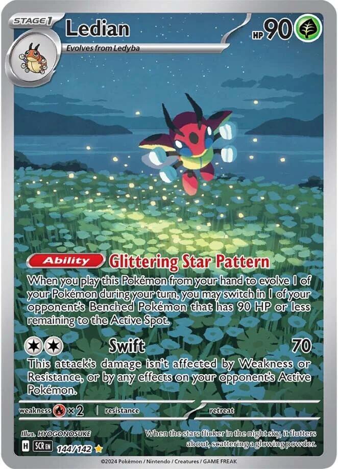 Pokemon Stellar Crown Ledian 144/142