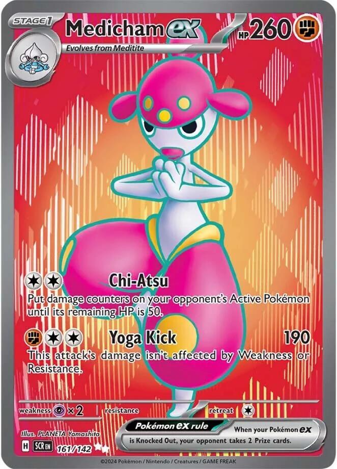 Pokemon Stellar Crown Medicham ex 161/142