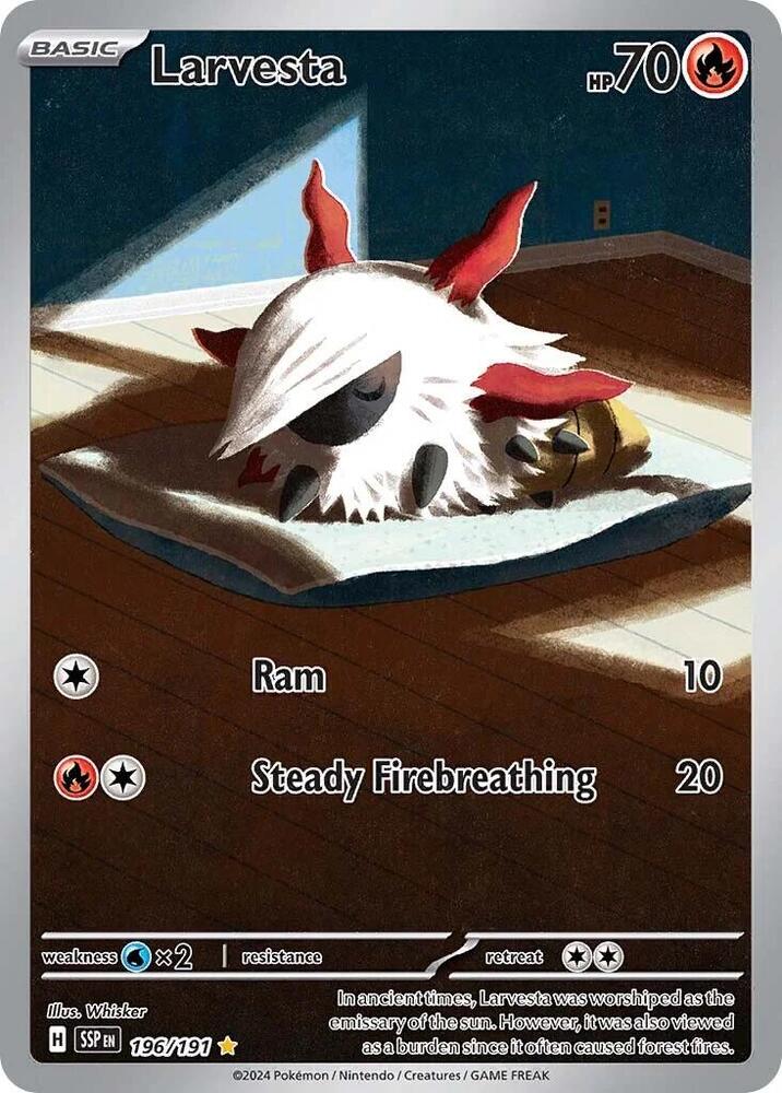Pokemon Surging Sparks Larvesta 196/191