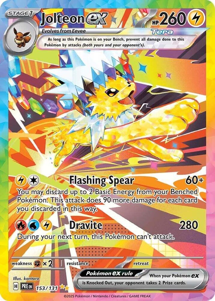 Pokemon Prismatic Evolutions Jolteon ex 153/131