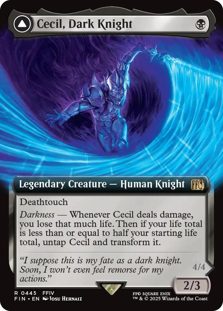 MTG: UB: FINAL FANTASY Cecil, Dark Knight // Cecil, Redeemed Paladin (Extended Art) 445