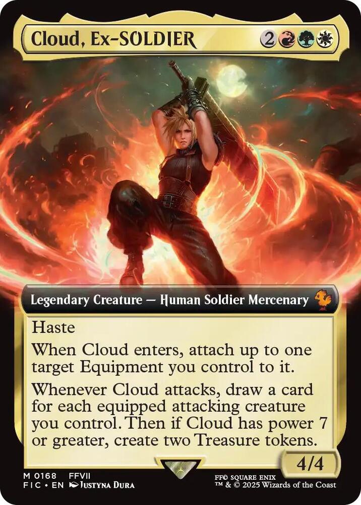 MTG: Commander: FINAL FANTASY Cloud, Ex-SOLDIER (Extended Art) 168