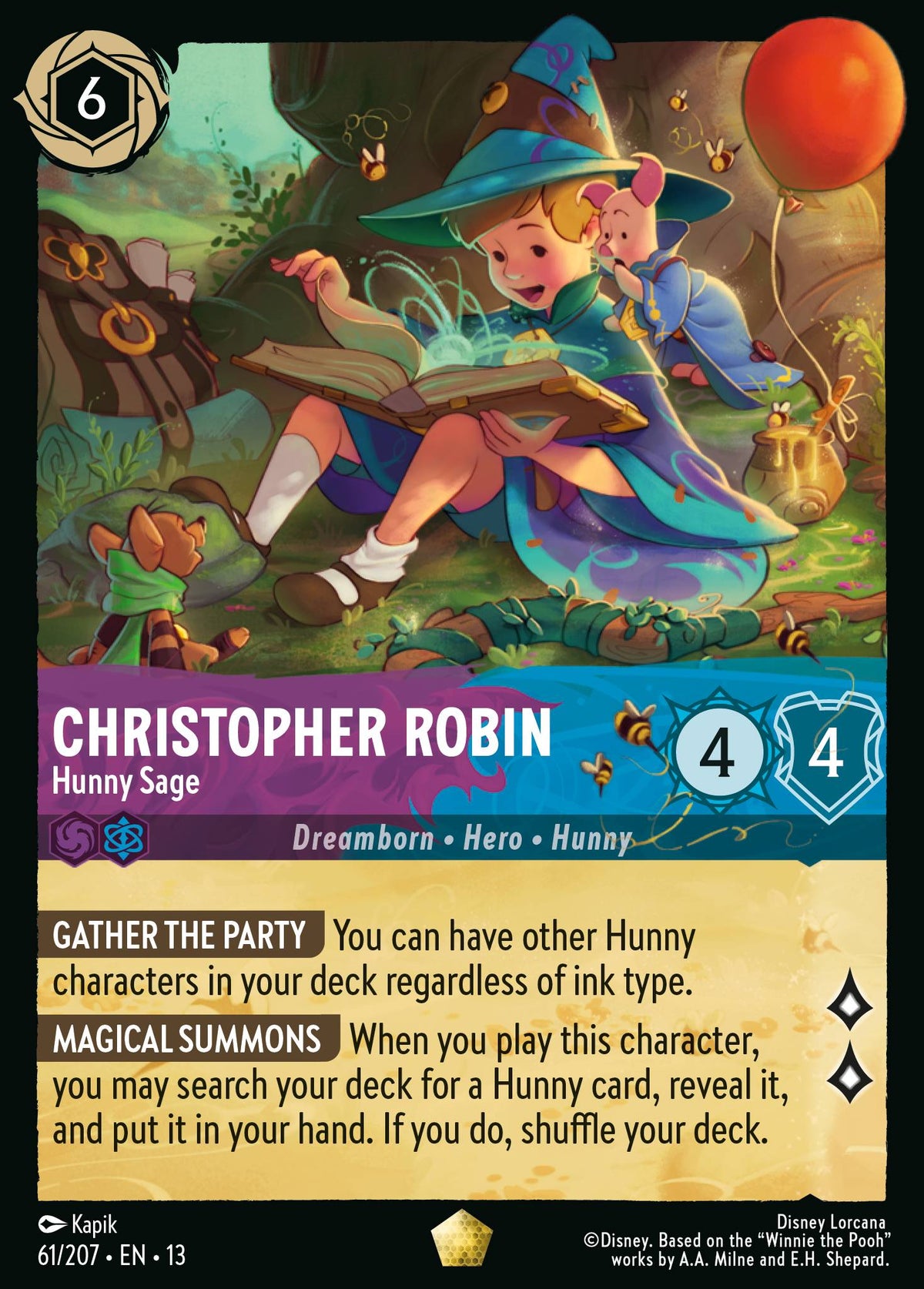 Christopher Robin - Hunny Sage - Attack of the Vine! - Disney Lorcana card