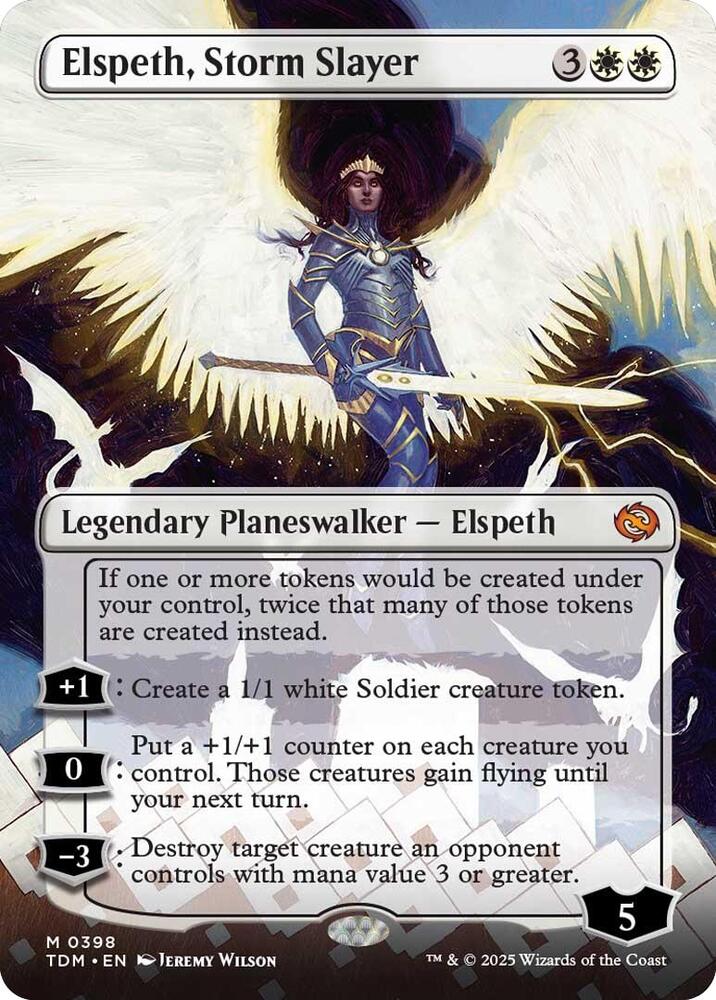 MTG: Tarkir: Dragonstorm Elspeth, Storm Slayer (Borderless) 398 M Normal