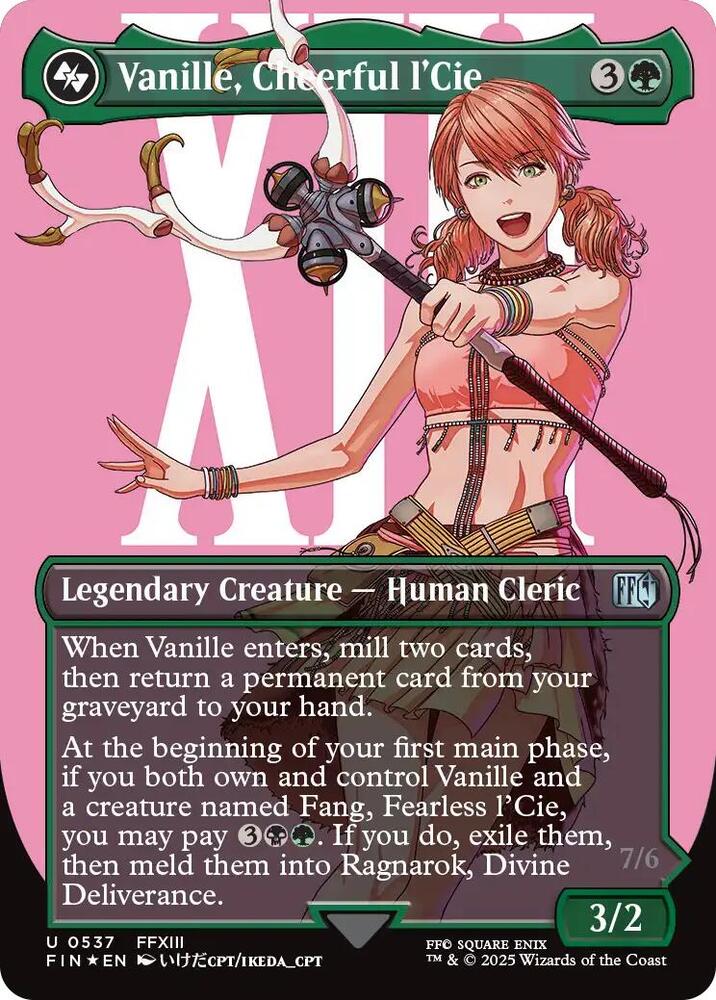 MTG: UB: FINAL FANTASY Vanille, Cheerful l'Cie (Borderless) (Surge Foil) 537